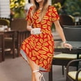 thumbnail image 3 of Saiise Robe d'Été Motif Gros Hot Dog pour Femmes T-Shirt Décontracté Manches Courtes Robe de Plage Florale avec Poches, 3 of 6