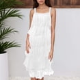 thumbnail image 2 of Women's Vintage Tassels Flapper Dress 1920's Party Halloween Tiered Fringe Dress Outfit Clubwear, 2 of 5