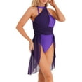 thumbnail image 3 of CHICTRY Costume de Danse Lyrique pour Femmes Robe Sans Manches Asymétrique Contemporain Ballet Danse Moderne Violet Foncé S, 3 of 6