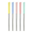 thumbnail image 1 of GOOHOCHY 5 pares de palillos de cocina Chillas de acero inoxidable duraderas de acero inoxidable No resbalones Palillos, 1 of 8