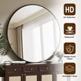 thumbnail image 6 of BEAUTYPEAK 36" Wall Mirror Bathroom Mirror Wall Mounted Round Mirror, Black, 6 of 9