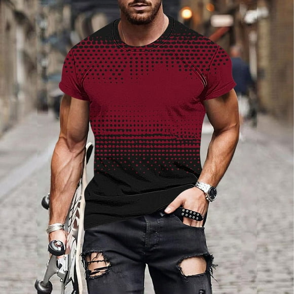 breaise Men's Plus Size Tshirts Crew Neck Short Sleeve Tee Shirts Big and Tall Muscle Tee Shirts Lightweight Workout Pullover with Pocket Red XL Fashion deals