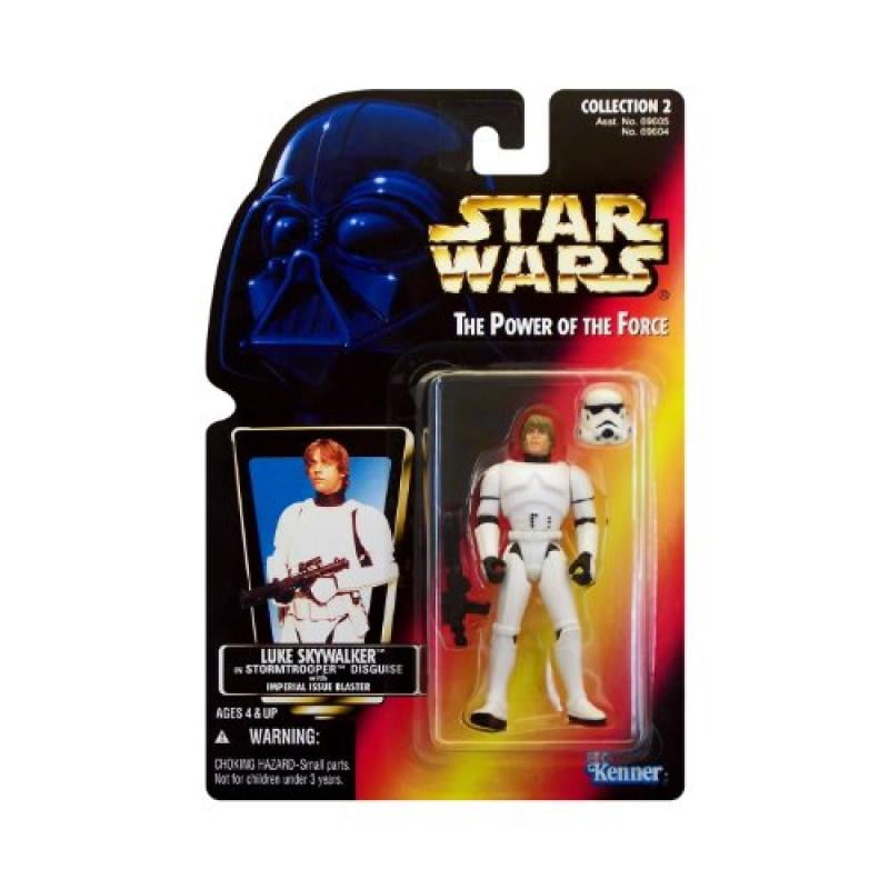 Details about   Star Wars Power of the Force Luke Skywalker Stormtrooper Disguise Rare Red Card 