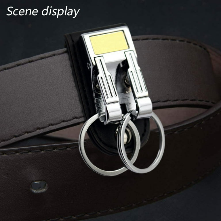 RIVEENY Keychain for Men, Belt Keychain Leather Belt Loop Key Holder Belt  Key Chain Clips with D-Ring Buckle for Men (Style-A) at  Men's  Clothing store