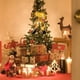 thumbnail image 4 of Adorno de Navidad con lazo brillante transparente, decoración de árbol de Navidad con lazo de cinta ligera, dorado, 4 of 5