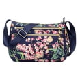 thumbnail image 1 of Qarigey Bolso de hombro de nailon de gran capacidad para fiestas, banquetes, viajes, estilo informal, bolsos cruzados, bolso de hombro Bolsas de mensajero y de hombro Flor azul, 1 of 6