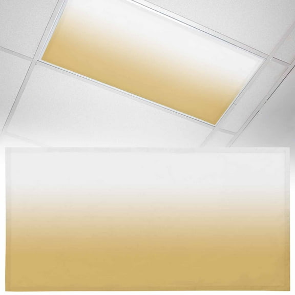 1 Pack Yellow and Fluorescent Light Covers for Ceiling Lights White Gradient Magnetic Ceiling Light Covers Overhead Light Filters for Office Classroom Home