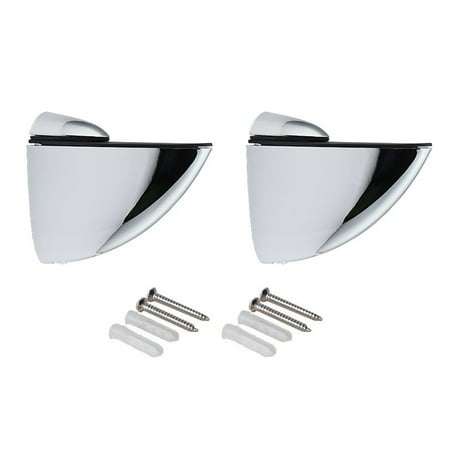 

2pcs Glass Clamp Zinc Alloy F Clamp Clip Adjustable Wall Mount for 3-20mm Wood Glass Shelves