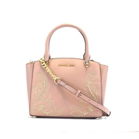- NEW WOMENS MICHAEL KORS FAWN STUDDED ELLIS SMALL CONVERTIBLE SATCHEL HAND BAG