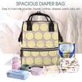 thumbnail image 5 of Kdxio Baby Diaper Backpack,Multi-Function Travel Backpack Nappy Bags,Nursing Bag, Fashion Mummy,Roomy Waterproof for Baby Care(Yellow Lemon Slices), 5 of 6