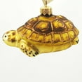 thumbnail image 2 of Holiday Ornaments YELLOW/BROWN TURTLE Glass Poland Mouth Blown Glass, 2 of 2