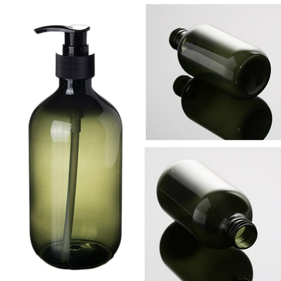 Sparsain 300ml Empty Shampoo Bottle, Opaque Multipurpose Pump Bottle, Non-Drip Lotion Container, Hand Soap Dispenser (Green)