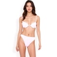 thumbnail image 2 of Swim Women's Ribbed Underwire Bikini Set with Adjustable Straps and High-Cut Bottom - Large, Pink, 2 of 6