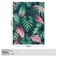 thumbnail image 4 of JRXY Tropical Leaves Summer Palm Leaf Hawaii California Tree Jungle Tropical Tree Plant Decorative Flannel Fleece Blanket White, 4 of 6