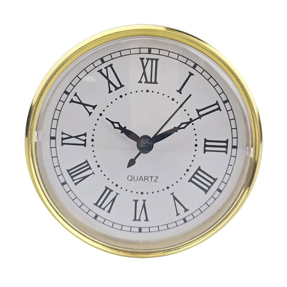WINDLAND Decorative 110mm Quartzs Clock Insert with Plastic Housing and Roman Numerals Multipurpose For Interior Styling Decors