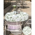 thumbnail image 5 of Fsddascl Sage Green Botanical Outdoor Tablecloth - 54 Inch Round Dining Table Cover, Eucalyptus Sprigs Watercolor Waterproof Outdoor Table Cloth with Umbrella Hole & Zipper for Picnic/Patio/Party, 5 of 7