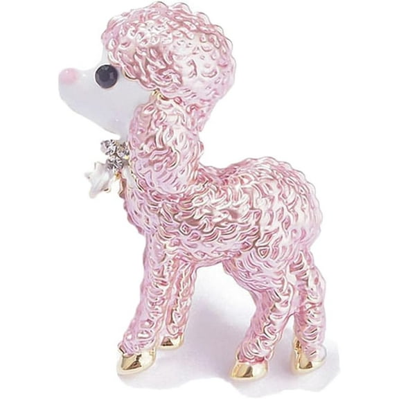 Sparkling rhinestone poodle brooch, women's Christmas animal brooch, stylish and unique.