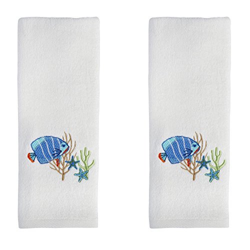 Traditions Coastal Embroidered Towel, Set of 2 (Hand Towel, Fish)