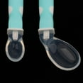 thumbnail image 4 of 2Pcs kids Bent-Handled Spoon Weaning Soft Silicone Head Combine Tableware Blue, 4 of 8