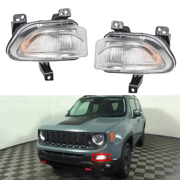 labwork Driver and Passenger Side Front Turn Signal Lights Lamps Replacement for 2015-2018 Renegade Parking Marker Lamp Corner Lights 68256432AA 68256431AA