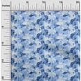 thumbnail image 2 of oneOone Polyester Spandex Blue Fabric Asian Japanese Koi Fish Dress Material Fabric Print Fabric By The Yard 56 Inch Wide, 2 of 4
