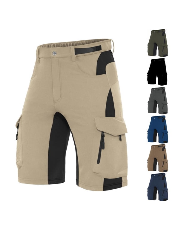 Men's Hiking Cargo Shorts: Quick Dry Lightweight Stretch Outdoor Fishing with Zipper Pockets (Self-Storing) Dark Blue XL