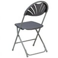 thumbnail image 4 of Flash Furniture 650 lb. Capacity Charcoal Plastic Fan Back Folding Chair, 4 of 5