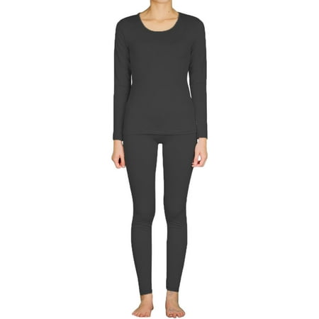 

LAVRA Women s Fleece Lined Thermal Set Insulated Heat Locking Long John Underwear Warm Base Layer