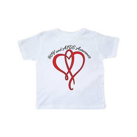 

Inktastic HIV and AIDS Awareness Red Heart Ribbon Gift Toddler Boy or Toddler Girl T-Shirt