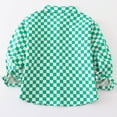 thumbnail image 4 of Odeerbi Toddler Boys Girls Spring Fall Plaid Shirt 1-6 Years Children's Casual Lapel Collar Plaid Single Breasted Long Sleeve Shirt Green, 4 of 8