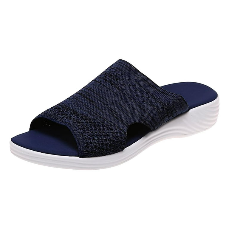 Sandals Women Arch Support Slipper Dressy Summer Wide Width Sandals Comfy  Open Toe Sandal for Beach Travel