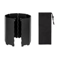 thumbnail image 2 of DYNWAVECA Pare-Vent de Réchaud de Camping Réchaud Extérieur Réchaud Plié Coupe-Vent pour Camping Pique-Nique Randonnée avec Pochette de Transport Noir, 2 of 9