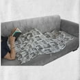 thumbnail image 6 of Geometric Soft Flannel Fleece Throw Blanket, Apartment Building Urban Architecture European Windows City Town Illustration, Cozy Plush for Indoor and Outdoor Use, 60" x 80", Grey White, by Ambesonne, 6 of 6