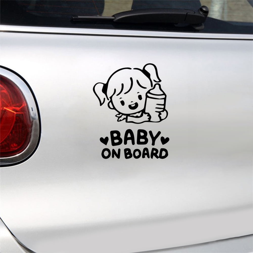 Little Ladies On Board Sticker Babies Children Car Decal Window Bumper Decal 