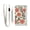 Elegant Retro Flowers and Leaves, variant on Nylon Trifold Card Wallet with ID Window Zipper Pocket for Men Women Teen Red Yellow Stars Sparks Lightning