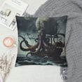 thumbnail image 2 of Chilfamy Pillow Covers, Ocean Octopus Decorative Throw Pillow Covers Kraken Octopus Ship Pillowcase Farmhouse Cushion Cases for Sofa Couch Outdoor Home Decorations White, 2 of 5