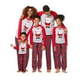 thumbnail image 2 of Viworld Matching Family Pajamas Sets Christmas PJ's with Santa Claus Printed Tee and Plaid Pants Loungewear, 2 of 5