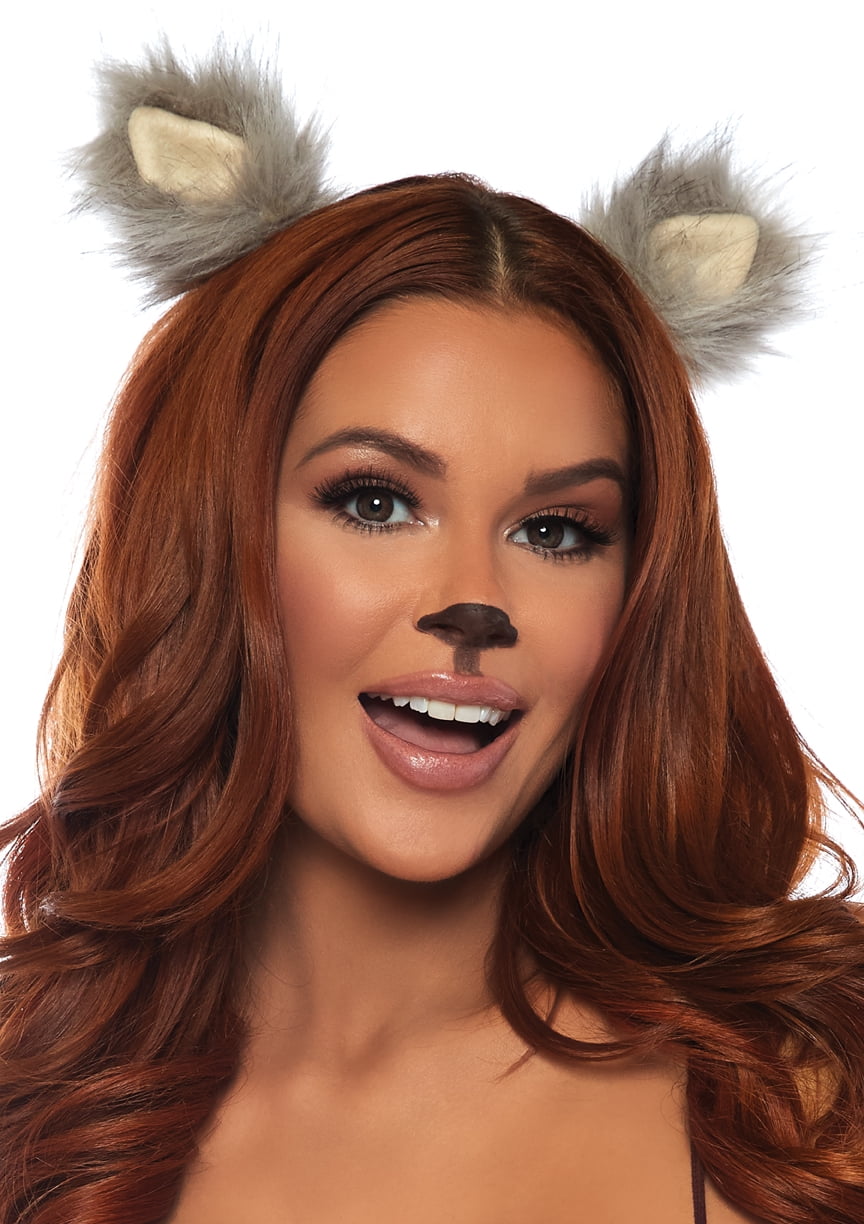Furry Ear Clips Adult Halloween Accessory