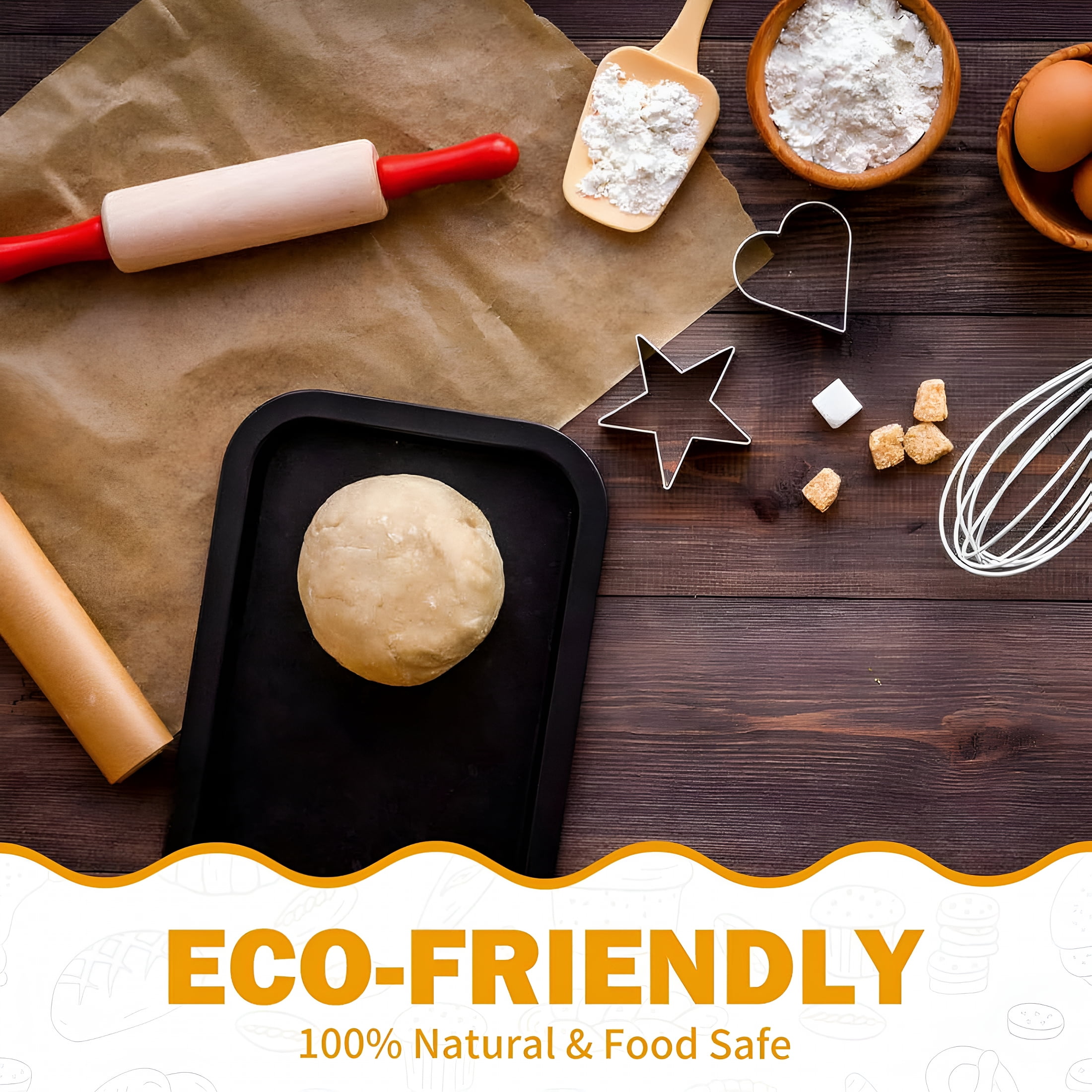 CCOCC Unbleached Parchment Paper Roll for Baking 12In X 98Ft,3 Pack of 12In X 32.8Ft,Parchment Paper Built in Metal Cutter,Non Stick for Baking,Grilling,Air Fryer,Meal Prep,Pans and Oven