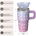 thumbnail image 3 of 20OZ Cute Unicorn Travel Cup with Handle and Straw Double Wall Stainless Steel Insulated Tumbler Coffee Mug Great Gifts for Women Mom Friends on Birthday Christmas Thanksgiving, 3 of 6