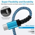 thumbnail image 4 of Usb Cables,Usb C Charger Cable,AILKIN 5ft-2PACK Type C USB Fast Charging Cable USB A to USB C Cable 5ft High Speed Android Charger Type C Charging Cords USB Cables,Blue, 4 of 7