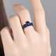 thumbnail image 4 of Anillos apilables Blue Manriver para mujer circonitas con piedras preciosas y diamantes de imitación tamaño 5-12 azul 77, 4 of 5