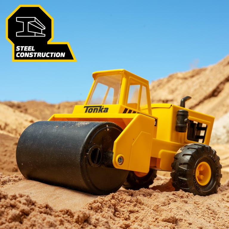 Siku Road Roller Toy – Metal Compactor Vehicle For Kids 3+ (Black/Yellow, 70x35x36mm)