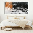 thumbnail image 2 of Black and white abstract painting minimalist canvas painting, large landscape painting art black and white abstract art,(91*183cm)36*72 Inches,Unstretched,Frameless, 2 of 4