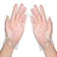 thumbnail image 1 of 100 guantes desechables de PE para preparación de alimentos, transparentes y seguros, aptos para niños de 5 a 12 años., 1 of 7