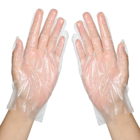 MasteelfCA 100 Pcs Gants Jetables en PE Gants de Préparation des Aliments Gants Sûrs pour les Aliments Gants Transparents Convenant aux Enfants de 5 à 12 Ans