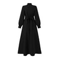 thumbnail image 5 of Abayas Maxi Dresses for Women Islamic Muslim Kaftan Abaya Dress Long Sleeve Flowy Dubai Turkish Dress Evening Gown, 5 of 5