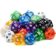 Wiz Dice Polyhedral RPG Dice from D4 to D20| Role Playing Game Dice| D&D Dice in Random Colors| D20 Polyhedral - 25 Pack