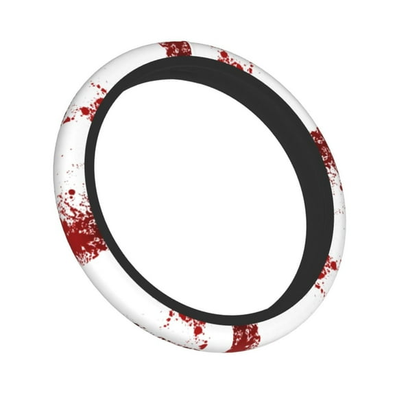 Universal 15 Inch Blood-Splatter-Pattern Elastic Stretch Neoprene Steering Wheel Cover For Car Truck Suv