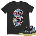 thumbnail image 2 of Dollar Camo T-Shirt Jordan 4 Union Off Noir Sneakers Matching Outfits (Black / 6X-Large), 2 of 4